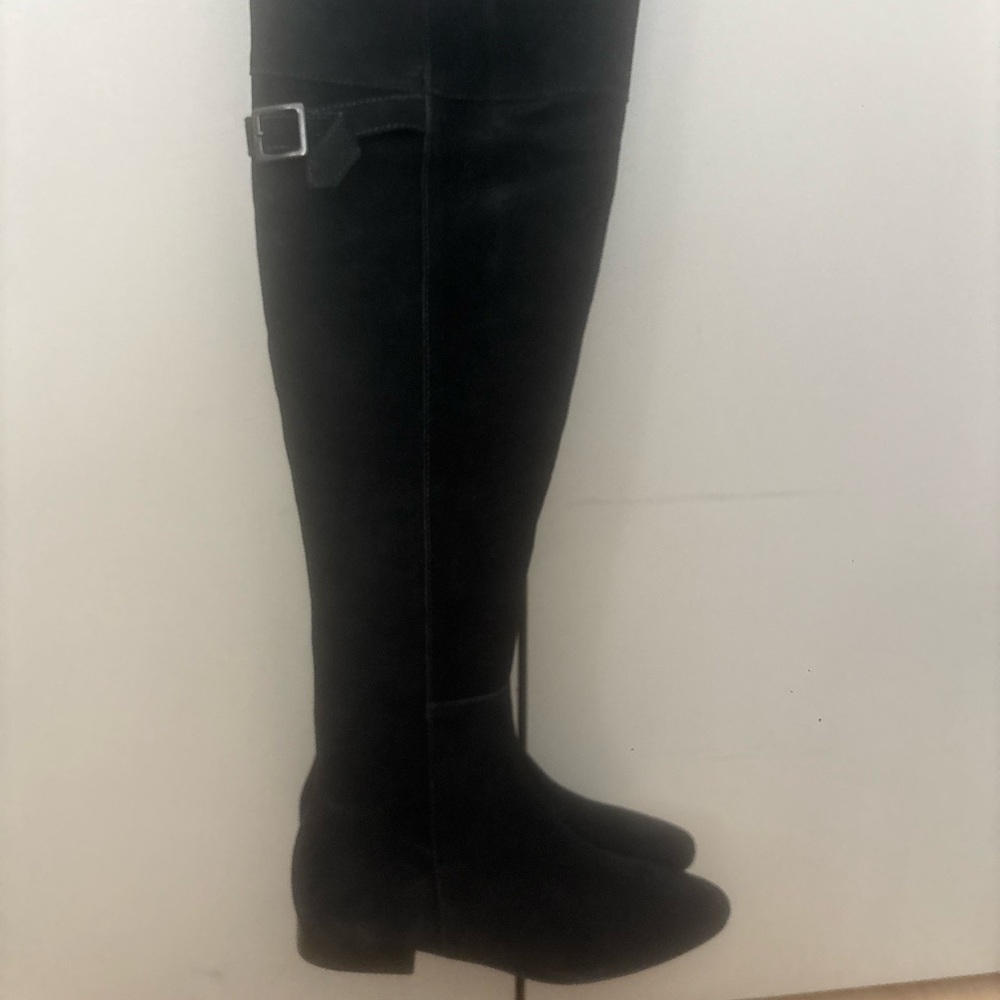Black Suede boots over the knee